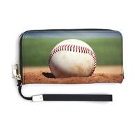 NWTRK Portafogli in pelle da baseball con cerniera intorno alla pochette da donna porta carte di credito pochette per donne, stile, 20.0*10.5 cm