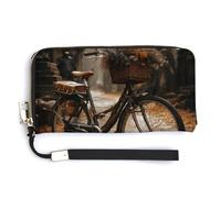 NWTRK Portafogli in pelle da bicicletta con cerniera intorno alla pochette da donna porta carte di credito pochette per donne, stile, 20.0*10.5 cm