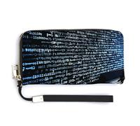 NWTRK Programmatore Codici di Programmazione Portafogli In Pelle Zip Intorno Frizione Borsa Delle Signore Porta Carte Di Credito Pochette per Le Donne, stile, 20.0*10