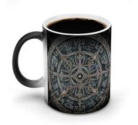 NWTRK Tazza da caffè in ceramica da 325 ml, sensibile al calore, tazza da caffè magica che cambia colore, timone di terrore, tazza da tè per donne e uomini