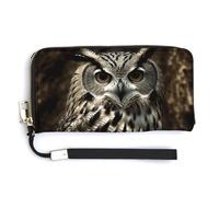 NWTRK Un gufo portafogli in pelle con cerniera intorno pochette da donna porta carte di credito pochette per donne, stile, 20,0 x 10,5 cm