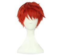NWUGTHTX Anime Parrucca Assassination Classroom Cosplay Karma Akabane Parrucca,Short Red Parrucca Halloween Parrucca,Festa Carnevale Natale Parrucca Quotidiana