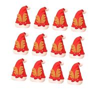 NWVDPQGCZ Bomboniere natalizie 12 pezzi Cappelli da Babbo Natale for regali di Natale for bambini Ragazzi Cappello da Babbo Natale con bambino Cappello decorativo natalizio rosso / 754