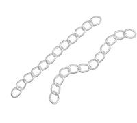 NX Garden Catena estensore coda 100PCS K oro bianco 50 x 4mm code di estensione della catena per la creazione di gioielli fai da te
