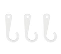 NX Garden Ganci a J in plastica bianca per calzini, 500 pezzi, 3,5 cm
