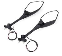 NXGHARTG Specchietto Retrovisore Universale Moto Per MT YZF R1 R6 R6S FZR600 YZF-R1 YZF-R6 Specchietti Indicatori Di Direzione A LED