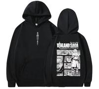 NXKAFAH Anime Vinland Saga Felpe con Cappuccio Manga Thorfinn Karlsefni Graphic Abbigliamento Donna da Uomo Felpe con Cappuccio Harajuku Pullover Oversize
