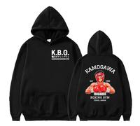 NXKAFAH Felpa con Cappuccio da Palestra per Boxe Hajime No Ippo Kamogawa, da Donna e da Uomo, con Cappuccio Sportivo, KGB, Grafica, Abbigliamento da Strada Harajuku.