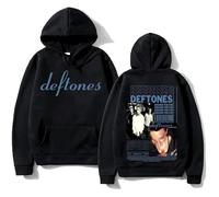 NXKAFAH Felpa con Cappuccio Deftones Around The Fur Album Stampa Abbigliamento Uomo Classico Pullover Harajuku Gotico Estetico Felpa con Cappuccio Donna Uomo Felpa Y2K