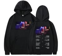 NXKAFAH Felpa con Cappuccio Grafica Halsey Back To Badlands The Tour 2025, Regalo per Tifosi, da Uomo e da Donna, a Maniche Lunghe, Y2K, Casual, Oversize, in Pile