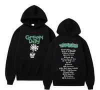NXKAFAH Felpa con Cappuccio Grafica Kerplunk della Band Punk Green Day, da Uomo, Vintage, Casual, in Pile, da Uomo e da Donna, con Cappuccio Oversize retrò Gothic Rock
