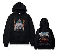 NXKAFAH Felpa con Cappuccio Grafica Limitata Rapper Bad Bunny El ULTIMO Tour del Mundo Uomo Donna Abbigliamento Hip Hop Moda Musica Pop Felpe Oversize