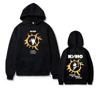 NXKAFAH Felpa con Cappuccio Oversize con Stampa bifacciale della Leggendaria Rock Band Russa Viktor Tsoi Kino A Star Named Sun, da Uomo e da Donna