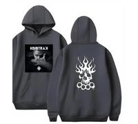 NXKAFAH Felpa con Cappuccio Y2K Rapper Kontra K da Donna e da Uomo, con Cappuccio, Stile Streetwear, Oversize, a Maniche Lunghe, alla Moda, Harajuku, Pullover, Vestiti per T