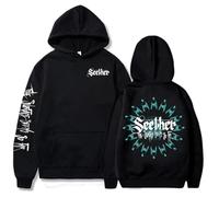 NXKAFAH Felpe con Cappuccio Unisex Seether The Surface Seems So Far Album Felpe con Cappuccio a Maniche Lunghe da Uomo con Grafica Moletom Felpa con Cappuccio Nera da Uomo