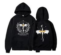 NXKAFAH La Felpa con Cappuccio della Basgiath War Academy e Il Modello di Stampa per Abbigliamento da Uomo e da Donna della Quarta Ala, Street Fashion