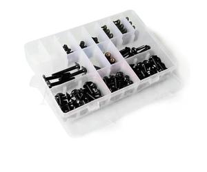 NXLJA Accessori per Il Corpo Motocicletta per Kawasaki VN 750 800 900 1600 2000 per Vulcan/S 500 650 900 1500 Kit di Viti, Bulloni, Dadi, Molle E Clip di Fissaggio per Carenatura(Black)