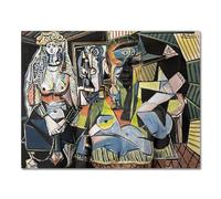 NXMYDBD Donne di Algeri di Pablo Picasso Poster e stampe Dipinto su tela Immagine artistica da parete per la decorazione del soggiorno 50x70cm (20x28in) Senza cornice