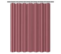 NXMYDBD Tenda da doccia a righe color Cabernet e Albicocca - Righe verticali moderne, con ganci, tessuto in poliestere, arredamento minimalista per il bagno 167(W) x(H) 169cm