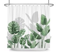 NXMYDBD Tenda da doccia con pianta tropicale, tenda da doccia impermeabile e lavabile, tenda da bagno per dormitorio, decorazione per bagno con ganci 70x160cm/(WxH)