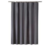 NXMYDBD Tenda da doccia grigio scuro, tinta unita, impermeabile, per vasca da bagno, extra large, 12 ganci, 210 x 180cm(WxH)