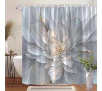 NXMYDBD Tenda da doccia impermeabile a forma di fiore, divisorio per vasca in poliestere, lavabile in lavatrice, arredo bagno per tutte le stagioni con ganci 90x220cm/(WxH)