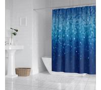 NXMYDBD Tenda da doccia impermeabile con stampa a pois blu, tenda divisoria per doccia, tenda da appendere con 12 ganci, diverse misure, facile da installare, 120x150cm(WxH)