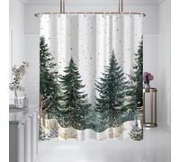 NXMYDBD Tenda da doccia impermeabile con stampa foresta, tenda divisoria per porta del bagno, protezione della privacy con 12 ganci, diverse misure 130x190cm/(LxA)