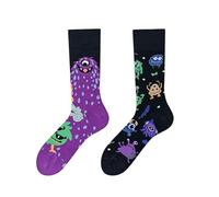 NxnChc Calze Divertenti Unisex Per Donne E Uomini, Con Molti Motivi Batteri e virus Animali, Cibo, Frutta, Sport, Arte, In Cotone, Regalo, Motivi Asimmetrici Destro E Sinistro