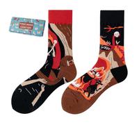 NxnChc Calze Divertenti Unisex Per Donne E Uomini, Con Molti Motivi Inferno Animali, Cibo, Frutta, Sport, Arte, In Cotone, Regalo, Motivi Asimmetrici Destro E Sinistro