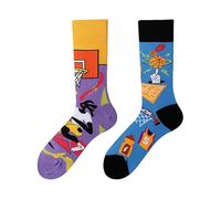 NxnChc Calze Divertenti Unisex Per Donne E Uomini, Con Molti Motivi Pallacanestro Animali, Cibo, Frutta, Sport, Arte, In Cotone, Regalo, Motivi Asimmetrici Destro E Sinistro
