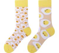NxnChc Calze Divertenti Unisex Per Donne E Uomini, Con Molti Motivi Uovo Fritto Animali, Cibo, Frutta, Sport, Arte, In Cotone, Regalo, Motivi Asimmetrici Destro E Sinistro