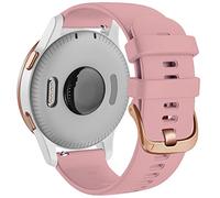 NXNONEPD 18mm Silicone Leather Women Watch Straps,For Vivoactive 4S 3S Venu 2S Smart Watch For Active S Move 3S Quick release Bracelet
