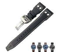 NXNONEPD 20mm 21mm 22mm Leather Watch Strap Black Blue Brown Band for IWC PILOT PORTUGIESER PORTOFINO Men Bracelet