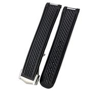 NXNONEPD 20mm Rubber Silicone Watch Strap Fit For Omega Moon AT150 300 Steel Buckle Watchband Bracelets Rose Gold