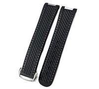 NXNONEPD 20mm Rubber Silicone Watch Strap Fit For Omega Moon AT150 300 Steel Buckle Watchband Bracelets Rose Gold