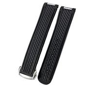 NXNONEPD 20mm Rubber Silicone Watch Strap Fit For Omega Moon AT150 300 Steel Buckle Watchband Bracelets Rose Gold