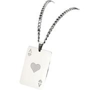 NXNONEPD Accessori Sterling Silver Silver Ace of Spaces Collana per uomini e donne, Lucky Ace of Spades Men Collane giocano a Punk Styles Card Card Neckace Hip Hop, collana da gioco