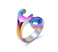 NXNONEPD Acciato inossidabile anello di cremazione da noce e chiave per le ceneri umane/animali