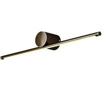 NXNONEPD American Minimalist Mirror Front Wall Lamp H65 All-Copper Bathroom Wall Sconce LED Eye-Protection Bath Mirror Lamps Three-Color Light Change Vanity Light(Gold,40CM)