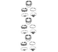 NXNONEPD Anelli cardiaci annati vintage decorazione retrò l'anello anello anello personalizzato anello fresco ornamento anelli freschi non chiuso ad anello decorativo gioiello di dita
