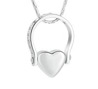NXNONEPD Anelli di cremazione per cenere - Love Heart Urn Memorial Finger Angh Necklace Acciaio inossidabile Regalo per le donne