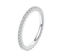 NXNONEPD Anelli di fidanzamento bianchi per donne 18k, anello da tennis per matrimoni per l'anniversario con anello Diamond da 0,57ct da laboratorio