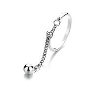 NXNONEPD Anelli regolabili Vintage, anello vintage per uomini a catena regolabile a ciondolo ad anello nuziale d'argento femminile inciso