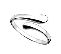 NXNONEPD Anello lucido geometrico di anello aperto semplice per donne adolescenti che attraversano gioielli regolabili