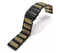 NXNONEPD Cinghia di orologio in ghigliottino in acciaio inossidabile cinghia regolabile chiusura per orologio da maschio 20/22/24 mm/20 mm/oro