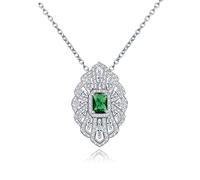 NXNONEPD Collana fortunata Girls Cubic Zirconia in pizzo Oval Design Promise collana per le donne