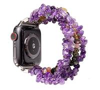 NXNONEPD Compatible with Band 45/41/38/40/42/44mm Bracelet For iWatch 7/6/5/4/3/2/1 Women Handmade Natural Stone Strap Replacement 7/6/5/4/3/2/1/SE Series WatchBands