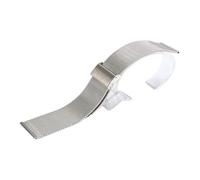 NXNONEPD Fibbia singola universale con braccialetto di sostituzione in acciaio inossidabile in acciaio inossidabile argento inossidabile da 16 mm