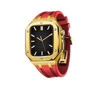 NXNONEPD For Band 45mm 44mm Men Women Military Metal Case With Silicone Strap Shockproof Bumper For IWatch Series 7/SE/6/5/4 Beautiful Gift